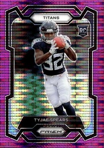 2023 Panini Prizm #396 Tyjae Spears Purple Pulsar