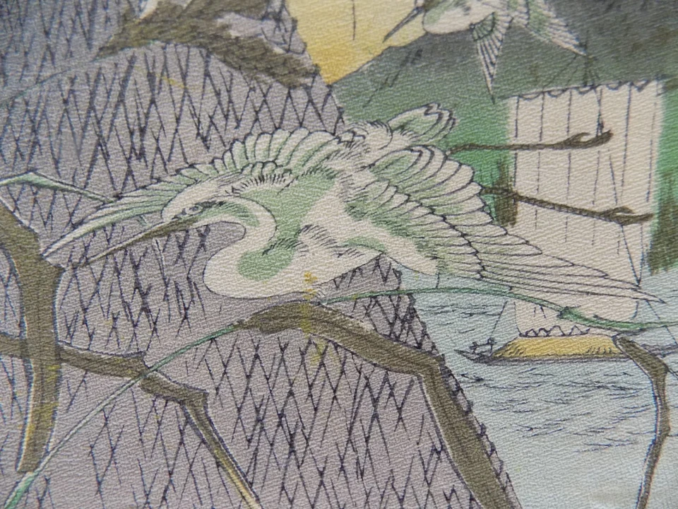 Antigua impresión en madera japonesa Ukiyo-e período Edo Utagawa Hiroshige 10x7 1/2 Foto 4 de 4