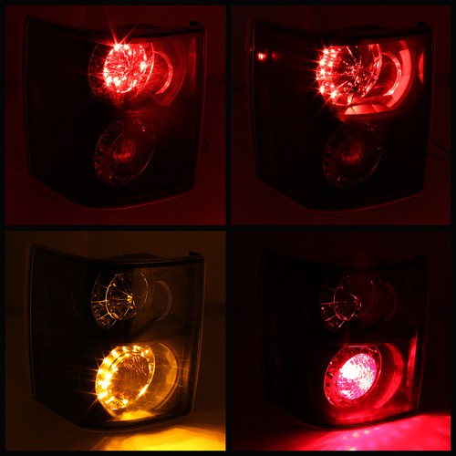 Fits 03-05 Land Rover Range Rover Hse Sport SUV Black Full LED Tail Lights Lamps - Picture 3 of 3