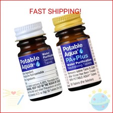 Potable Aqua Water Purification Tablets with PA Plus, Portable and Effective Sol