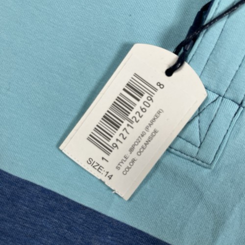 JOHNNIE-O Hangin' Out Parker Jr Original Polo S/S Shirt Youth 14 Oceanside NWT - Picture 5 of 9