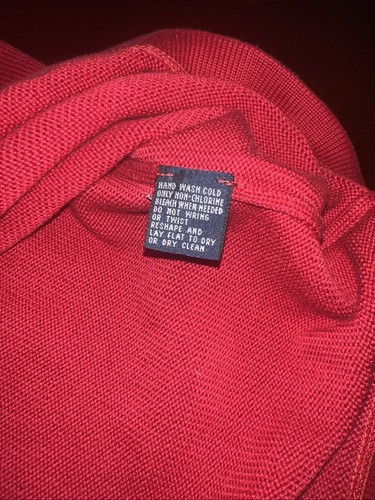 Polo Ralph Lauren Sweater Mens Size XXL Red V Neck Pullover 100% Cotton - Picture 5 of 5