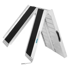 5ft x 28.3 inch Non-Slip Multi-Fold Portable Aluminum Wheelchair Ramp 600 lbs