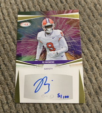 2025 Sage RJ R.J. Mickens Gold Rookie Auto /100 Sp Clemson / Chargers AUTOGRAPH