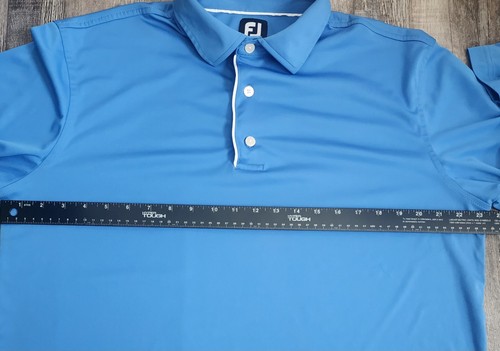 FootJoy Wyoming Golf Club Polo Men's Large Blue Embroidered Logo Performance - Picture 3 of 9
