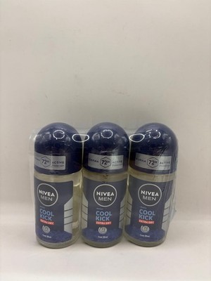 NIVEA Men Cool Kick Anti-Perspirant Roll-On Deodorant 50ml PACK OF 3