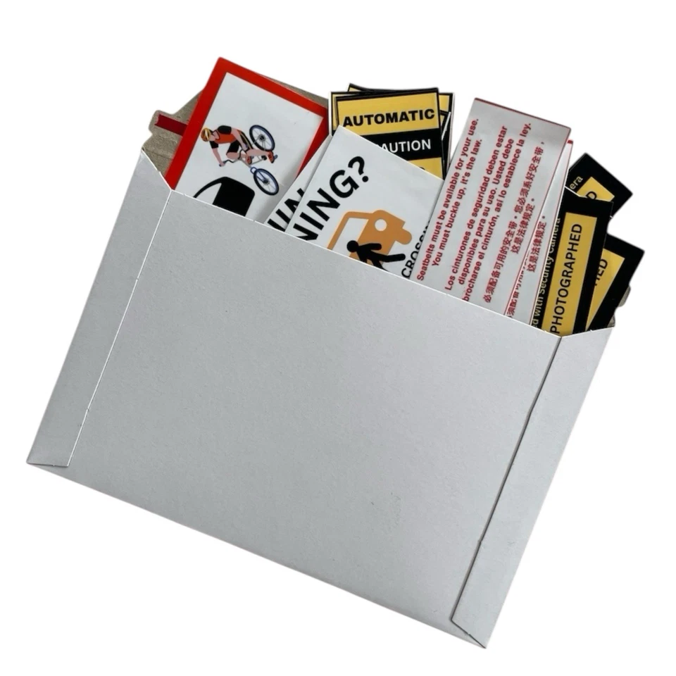 Calcomanías adhesivas de seguridad para vehículos aprobadas por TLC (Uber, Lyft, Taxi) - 14 piezas. Foto 4 de 4