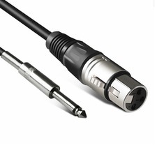 Aukson L35C XLR to 6.35 mm Jack Male Audio Cable HiFi Studio PA 5 m Black