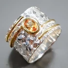 Handmade Natural Citrine Ring 925 Sterling Silver Size 7 /R473305