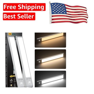 LED Closet Lights with Magnet & Sensor - USB Rechargeable, Adjustable Brightness