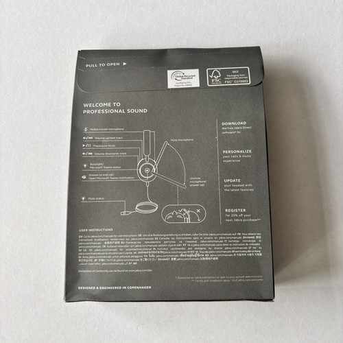 NEW JABRA Evolve2 40 SE Headset MS Teams Certified 1.2m USB-C Noise Cancelling - Photo 3/3