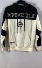 Bonkers Marvel Men's Iron Man Invincible Hoodie Cream Black Colorblock Size XS