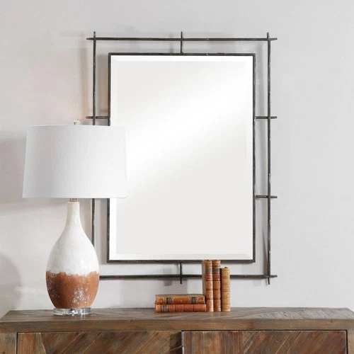 Ironworks - 40 inch Industrial Mirror - 30 inches wide by 1 inches deep Mirrors - Picture 3 of 9