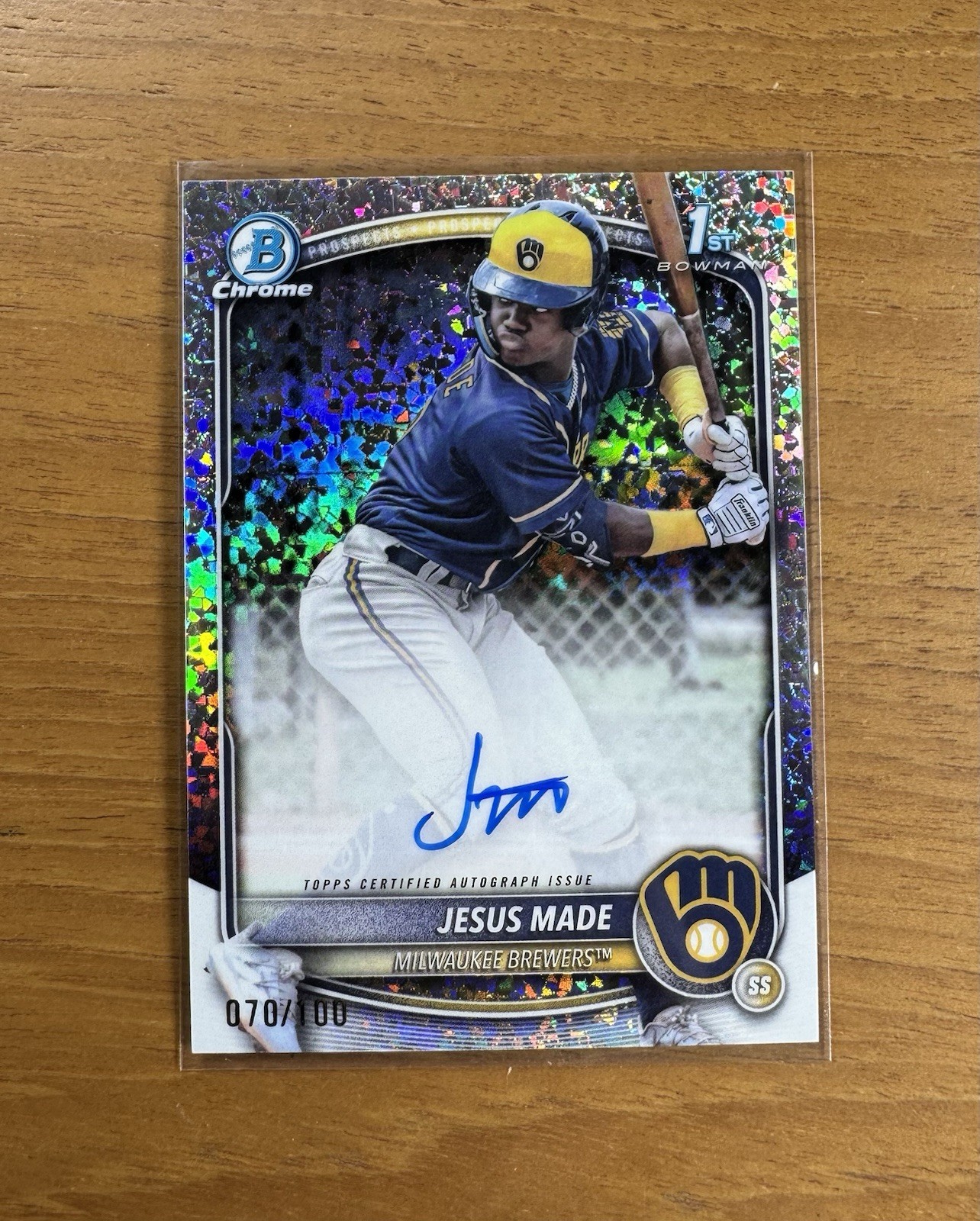 2025 Bowman Chrome Jesus Made 1st Auto Mini Diamonds Refractor /100 Autograph