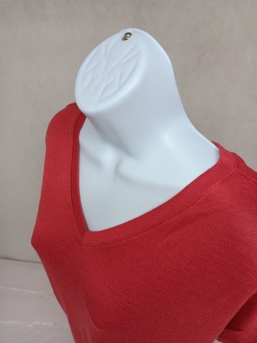 Suéter elástico ligero de manga corta rojo Orvis para mujer - Imagen 3 de 13
