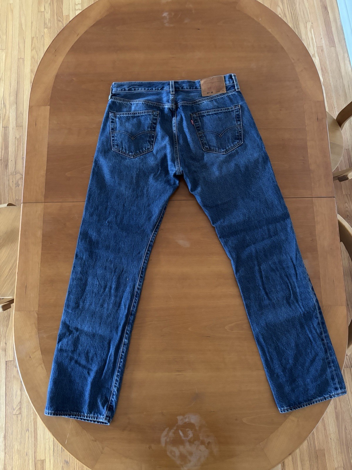 Levi's Premium 501 93 Straight Selvedge Blue Jeans Men's Size 33 W X 30L Fly NWT thumbnail 2