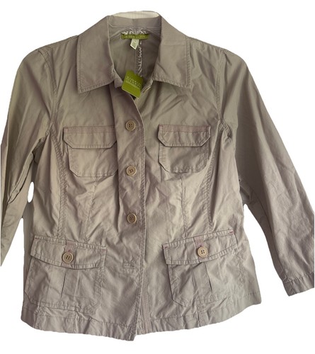 Sigrid Olsen NWT Casual Khaki Jacket. Sz.10. Bound Buttonholes. - Picture 3 of 9