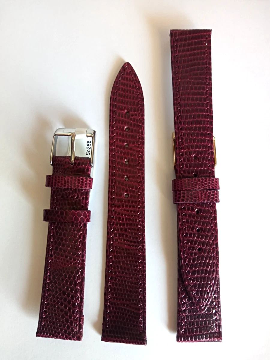 1 CINTURINO PELLE DI VERA LUCERTOLA TEJUS NUOVO DA 18 Mm. COLORE BORDEAUX - Foto 12