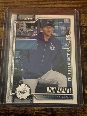 2026 Topps Celebration Roki Sasaki Dugout Peeks SSP Image Variation #66 Dodgers 