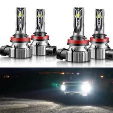High + Low Beam For Chevy Silverado 2024 2025 lasfit H11 H9 LED Headlight Bulbs