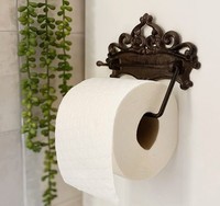 Toilettenpapierhalter Gusseisen Jugendstil Nostalgie Antik-Braun