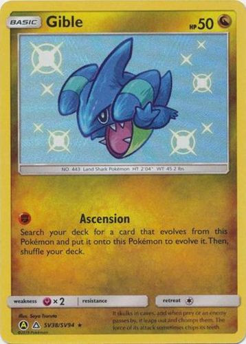 Pokemon Gible - SV38/SV94 - Shiny Holo Rare NM-Mint Hidden Fates - Picture 1 of 1