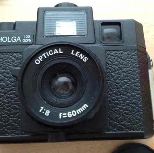 HOLGA 120GCFN Toy Camera With flash -Black- w/Film From Japan Fedex Excellent++