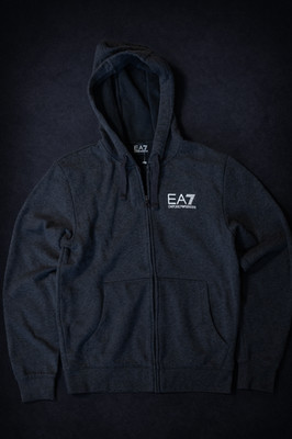 EA7 Emporio Armani Zip Hoodie Herren S | Grau | Original | Neu ungetragen 