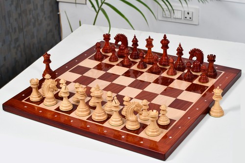 Ferocious Elite Series Chess Pieces in Bud Rosewood / Boxwood - 4.45" King - Picture 10 of 10