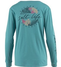     Salt Life Women's Oasis Palm Long Sleeve Boyfriend Tee NWT Size S