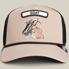 Goorin Bros Animal The Farm Baseball Trucker Snapback Hat Cap GB2 Goat Khaki