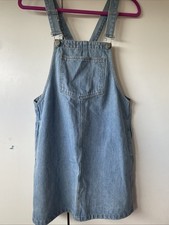 Miss Selfirdge Women's 90s Denim Dungaree Pinafore Dress Size10