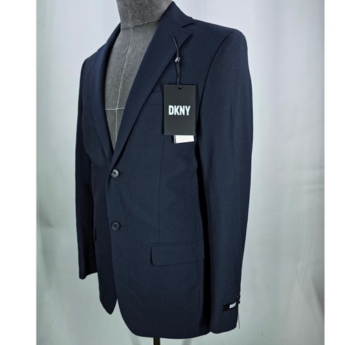 DKNY Sport Mantel Herren 36R Navy Duran Zwei Knöpfe Blazer Anzug Jacke Stretch Neu mit Etikett - Bild 5 von 11