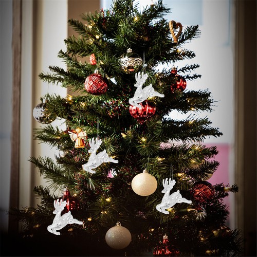 12 Pcs Decorazioni Per Albero Addobbi Arredamento Di Renne Figurine Cervo - Foto 12 di 12