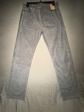 Levi's Pants Men's 36x34 Gray 505 Corduroy Pinwale Regular Fit Straight STRETCH