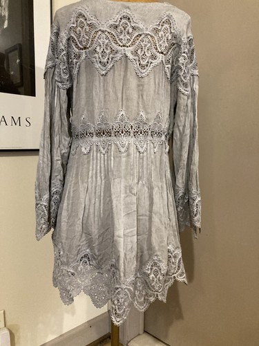 Top tunica donna POL boho fata taglia grande pizzo floreale ricamo romantico contadino - Foto 6 di 10