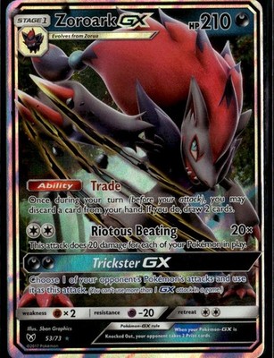 Zoroark GX Ultra Rare Shining Legends 53/73 Darkness Holofoil