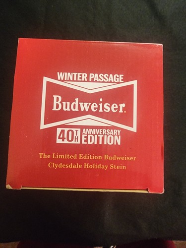 Great Budweiser 2019 40th Anniversary "Winter Passage" Clydesdale Holiday Stein - Picture 6 of 12