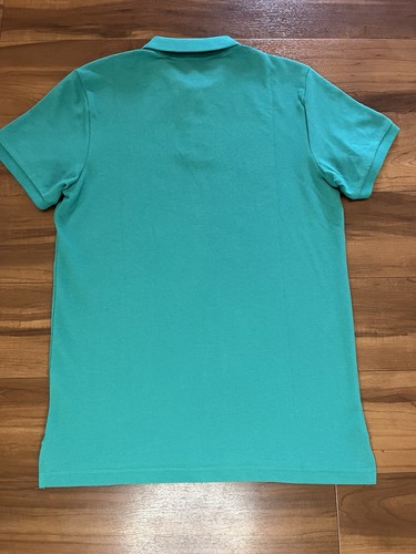 NWT Aeropostale Polo Shirt 100% Cotton Teal A87 Logo Impact Men’s Size Medium - Picture 11 of 15