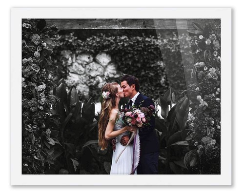 35x15 Frame White Wood Picture Photo Frame with UV Acrylic and Acid Free Backing - Picture 6 of 8