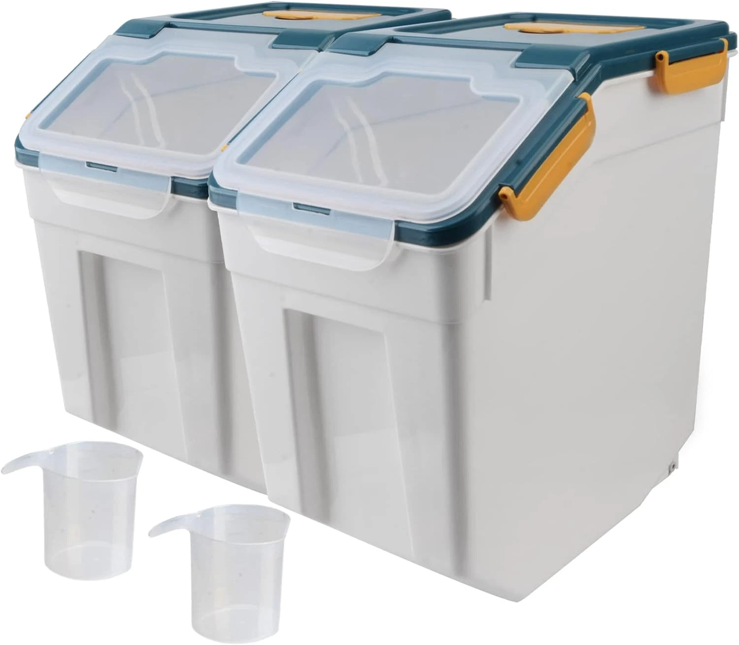 Airtight 2Pcs 15-30LB Food Storage Containers with Spoon & Measuring Cup