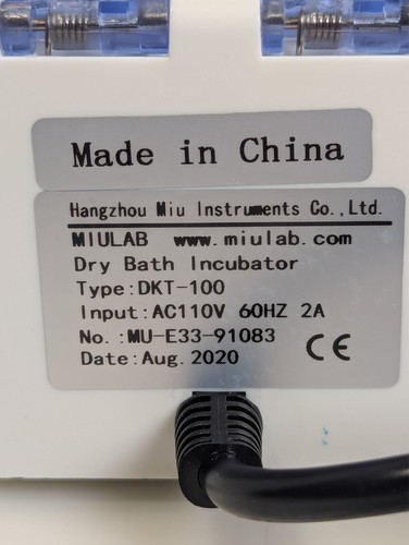 MIULAB DKT-100 Mini Dry Bath Incubator 110v Ac - Picture 5 of 6