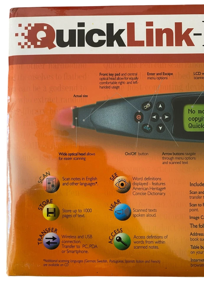 Quick Link Pen Elite Mobile Note Taker Brand NEW SEALED FREE SHIPPING - Image 3 of 4