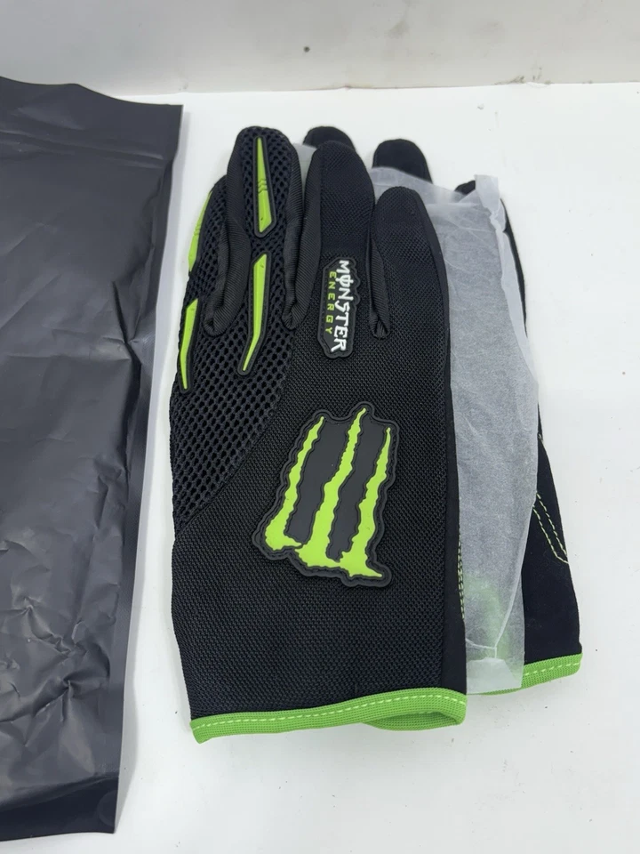 Monster Energy Drink Promo Bicicleta Guantes Mecánicos Talla GRANDE/XL - NUEVO Foto 2 de 4