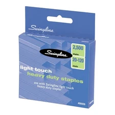 Swingline Lighttouch Heavy Duty Staples - 100 Per Strip - 0.63" Leg - 0.50"