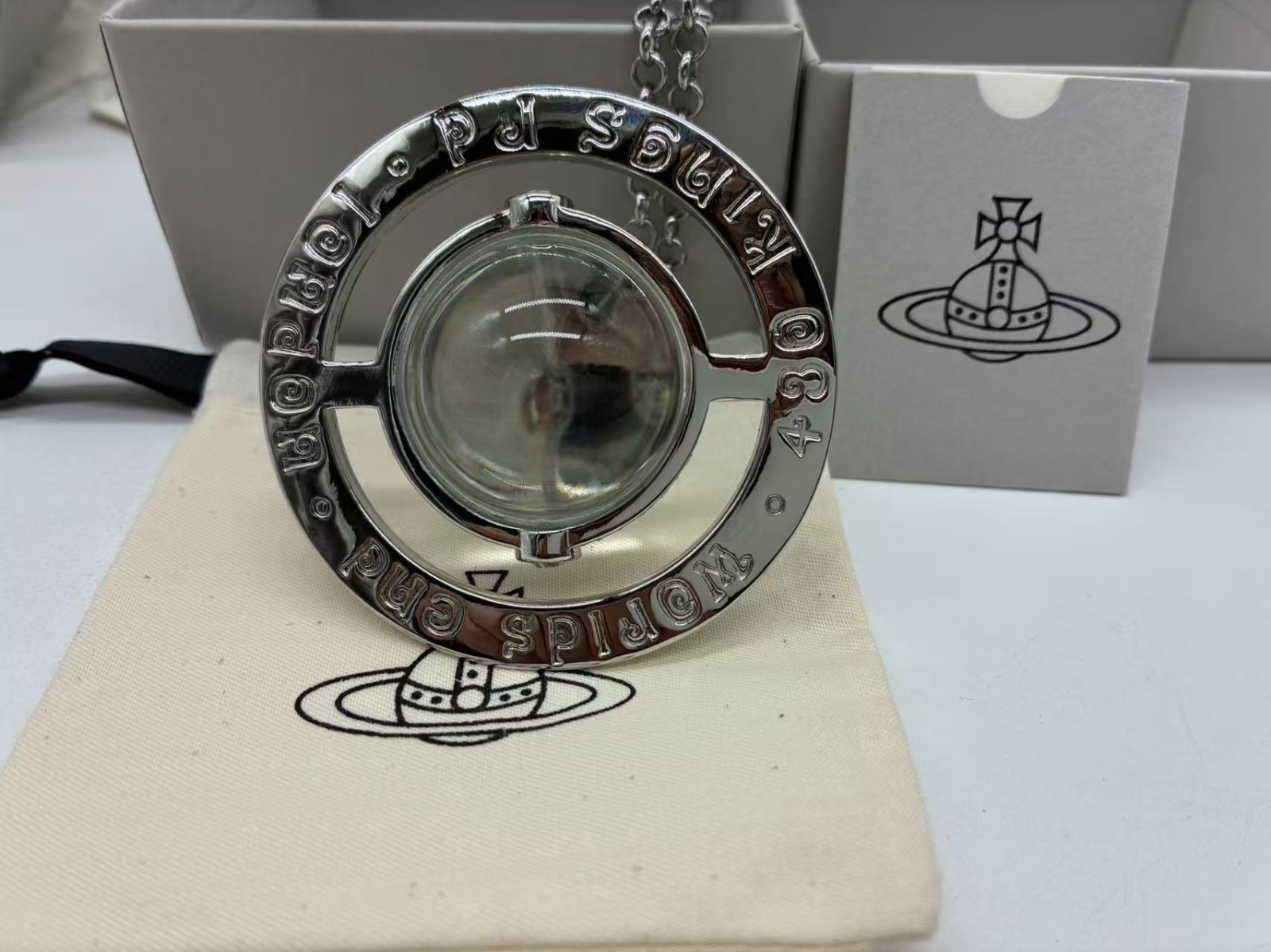 Vivienne Westwood Large Orb Necklace Pendant Silver