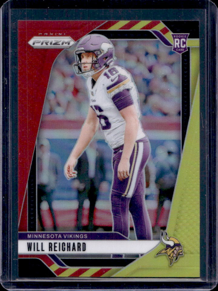 2024 Panini Prizm Will Reichard Red and Yellow Rookie RC #24/44