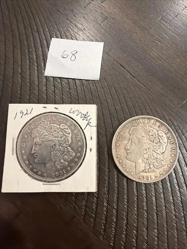 Set Of 2 Pluribus 1921 Silver One Dollar US Coin Lot 68