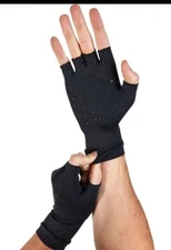 NWT MEN'S/UNISEX TOMMIE COPPER VITALITY FINGERLESS GLOVES BLACK SIZE Medium