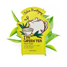 TONYMOLY I m Green Sheet Mask Korean 1 Count Pack of 1 , Tea, 1 Pack